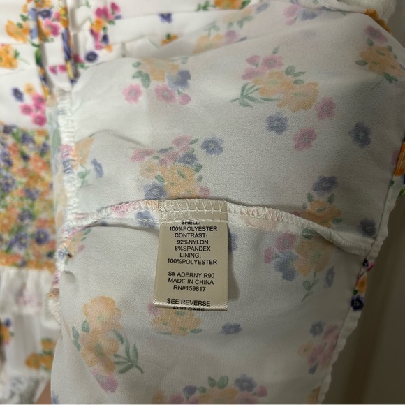 Altar’d State Aderny Patchwork Floral Mini Dress - Picture 12 of 13